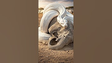 Rare footage: Giant python tries to take down an elephant in the wild