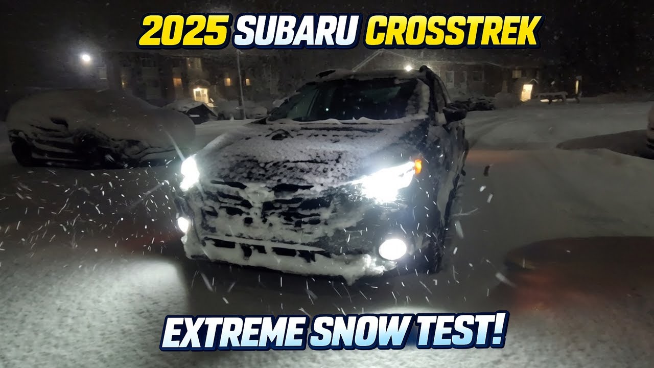 Driving 2025 Subaru Crosstrek in Crazy Canadian Blizzard - YouTube
