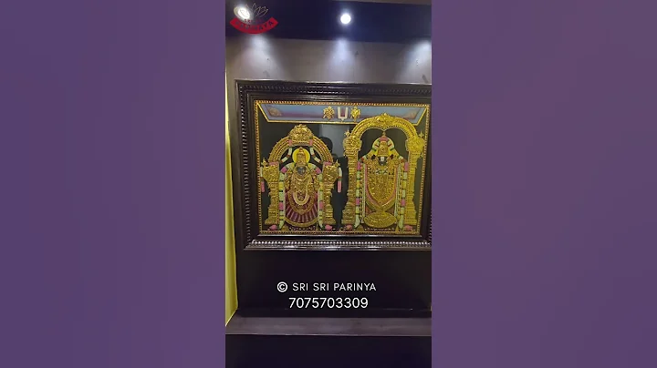 balaji padmavathi tanjore painting at our client space for orders message us on whatsapp 7075703309