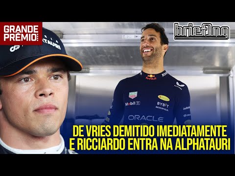 URGENTE! DE VRIES é DEMITIDO e RICCIARDO entra na ALPHATAURI | Briefing