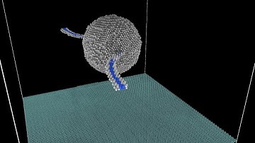 Gliding Weakly Dissociated Edge Dislocation and Sphere Interaction fcc