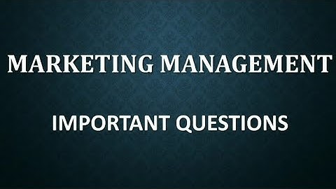 MARKETING MANAGEMENT IMPORTANT QUESTIONS Kerala University | In malayalam | Bcom 5th sem