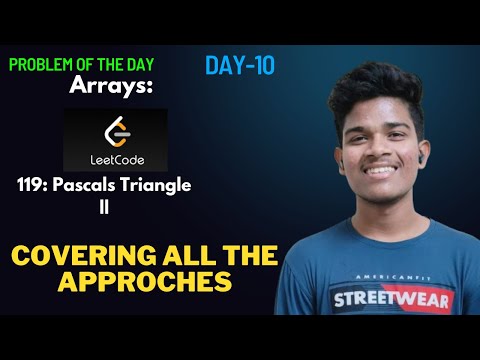 Leetcode 119: Pascal's Triangle ll#placement #development #internship # ...