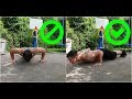 BAD push-up form VS Good push-up form!