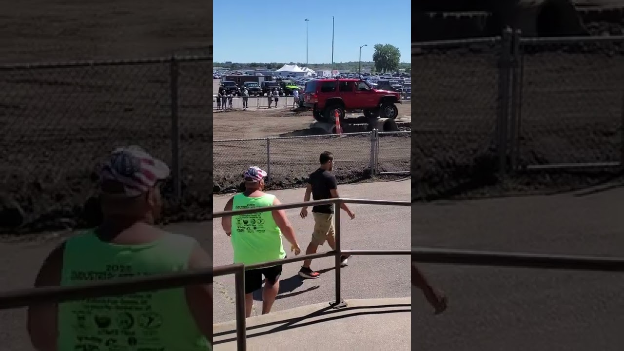 Mark on obstacle course at the Jeep Rally in Sioux Falls.