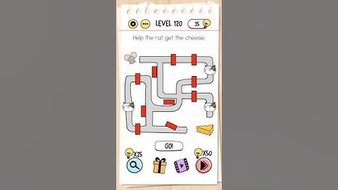 Brain test level 120 Help the rat get the cheese