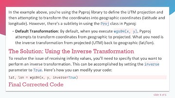 Solving the infinity values Issue in Pyproj Coordinate Conversion