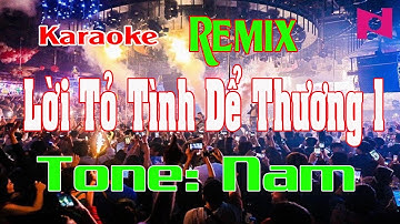 Lời Tỏ Tình Dể Thương 1 Karaoke Remix Tone Nam Nhạc sống
