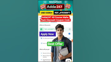 Adda247 Coupon Code Today | Adda247 Maximum Discount Coupon Code |Adda247 Bank Maha Pack Coupon Code