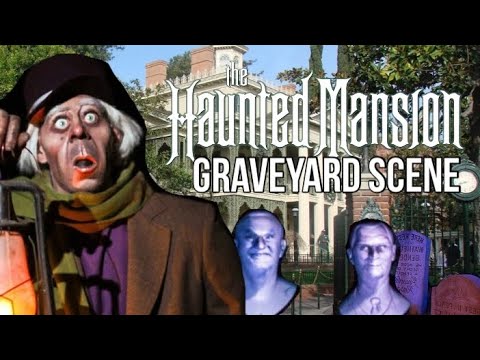 Haunted Mansion Ride Graveyard Scene - Grim Grinning Ghosts - Disneyland 2022