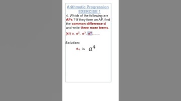 (xi) 𝒂, 𝒂^𝟐,  𝒂^𝟑,  𝒂^𝟒, ……. check if it is in AP#shorts #arithmeticprogression