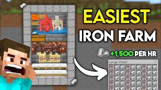 👆👆THE BEST IRON FARM in 1.20 (Minecraft Bedrock & PE)😱