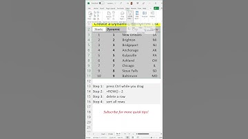 How to Create a Dynamic Numbered List in Excel #shorts