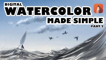 Digital Watercolor Painting | Washes the different types | Sketchbook Pro