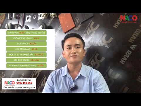 Video Tính toán cốp pha dầm sàn 100m2. - youtube