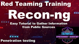 #1 Recon-ng tutorial  | Penetration testing tool | Passive reconnaissance | Cyber Unnat Academy