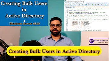 Creating Bulk Users in Active Directory | How to Create Bulk Users in Active Directory