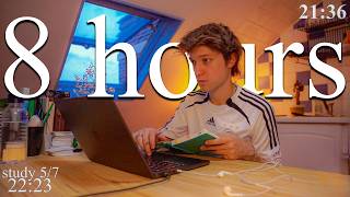 LIVE | 8-HOUR study with me in Paris📚⛈️ rain sounds & pomodoro timer 60 & 10