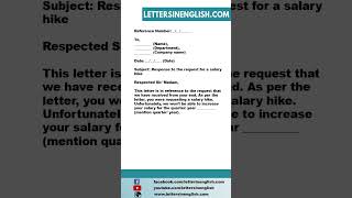 Letter Denying Request for Salary Increase