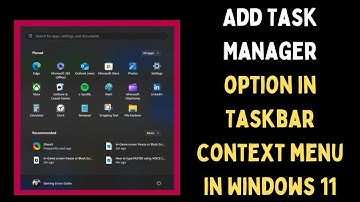 How to Add Task Manager Option in Taskbar Context Menu in Windows 11