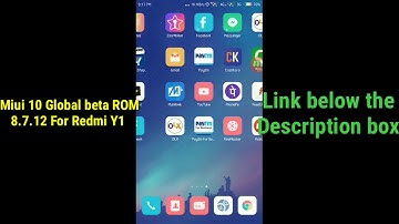 MIUI 10 Global beta ROM 8.7.12 for Redmi Y1