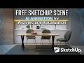 Free SketchUp Scene + AI Animation for Architectural Visualization