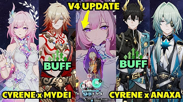 V4 FINAL NO STACK BUFF! E0S1 CYRENE x MYDEI AND ANAXA NEW MOC SHOWCASE | HSR BETA 3.7 V4