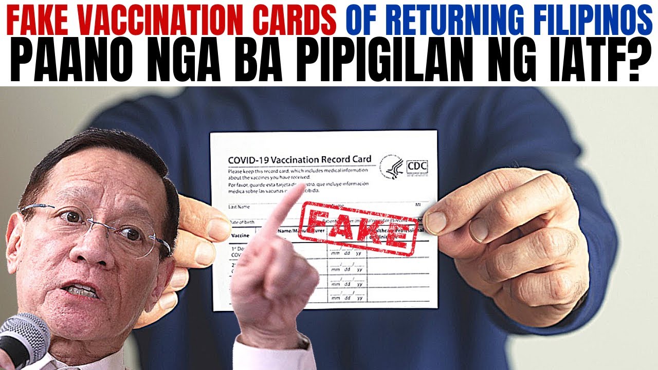 🔴FAKE VACCINATION CARDS OF NON OFW, OFW,  BALIKBAYAN AT FOREIGNERS, MAKAKALUSOT NGA BA SA PILIPINAS?