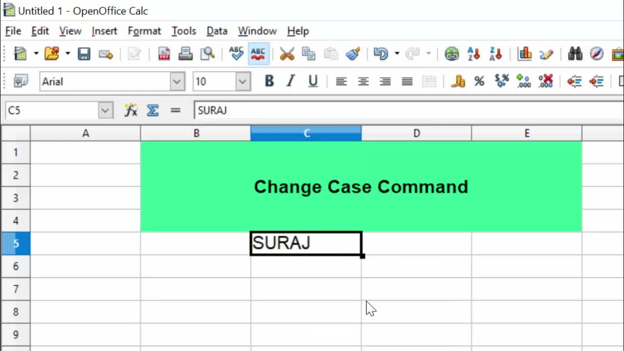 toggle case in Open office YouTube