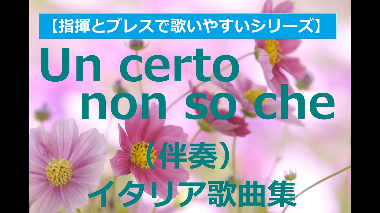 Un certo non so che （何かわからないものが）伴奏《イタリア歌曲集3》accompaniment - YouTube