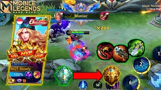 BEST NEW BUILD LANCELOT 2022 AUTO SAVAGE?! | TOP GLOBAL LANCELOT - MOBILE LEGENDS