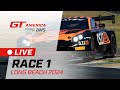 Live  race 1  long beach grand prix  gt america powered by aws