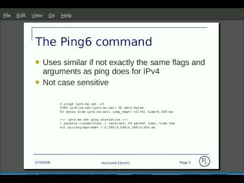 Ipv6 And The Ping6 Command Youtube
