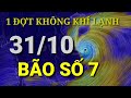 Tin bão số 7. Dự báo thời tiết hôm nay và ngày mai 31/10.