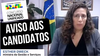 CNU ADIADO! QUANDO SERÁ A NOVA DATA DE APLICAÇÃO? MINISTRA COMENTA