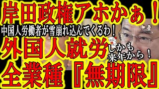 【岸田政権アホかぁ！『来年から全分野 外国人労働者の就労は無期限！』移民政策と何が違うんだぁ！】いきなり過ぎるわ！日本各地には川勝静岡県知事や松下武蔵野市長みたいに『外国人参政権』を主張する反日首長が