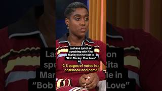 Lashana Lynch on moment she met Bob Marley’s wife Rita Marley #shorts