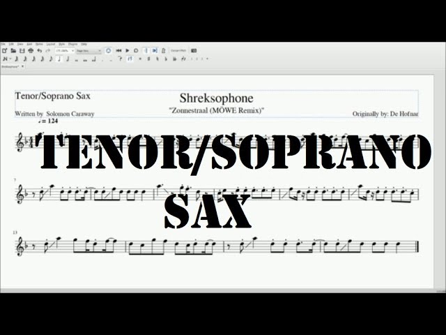 Shreksophone Tenor/Soprano Sax Sheet Music