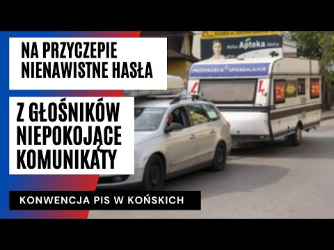 Uwaga NIECENZURALNE! Ten samochód pojawił się w Końskich przed konwencją PiS. MAMY WIDEO!