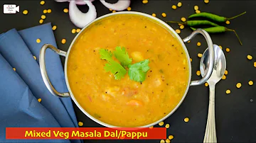 Mixed vegetable Dal | Masala Dal | Masala Pappu | Bachelors recipe | one pot dal recipe | Subzi Dal