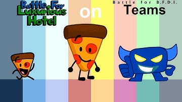 If Battle for Luxurious Hotel Characters were on BFB Teams (Expanded, now with 30 contestants!)