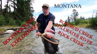 Fly Fishing boondocking West Rosebud Creek and Stillwater river in Montana