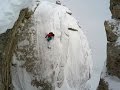 Ss wallride at jackson hole 85 foot cliff front flip drone powder skiing with owen leeper