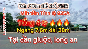 Bán gấp 218m đât thổ cư, mặt tiền đường 835B giá 4tỷ TL. Tại cần giuộc, long an .lh:0901331162 Thi
