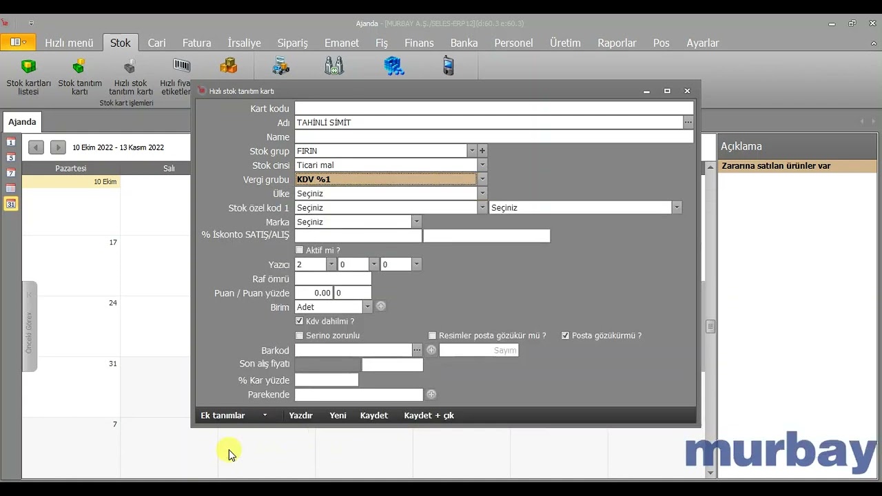 Erp 12 Stok Ekleme ve Stok Sayımı