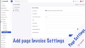 Add page Invoice Settings Laravel 10 | School System