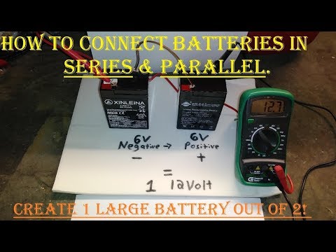 Video: Kaip prijungti 6 voltų bateriją prie 12 voltų?