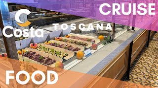 BUFFET ON COSTA🇮🇹 TOSCANA🌞CRUISE🛳️ALL YOU CAN EAT 🍽️ AT BREAKFAST 🥐 LUNCH🥗AND DINNER🍝 BUFFET