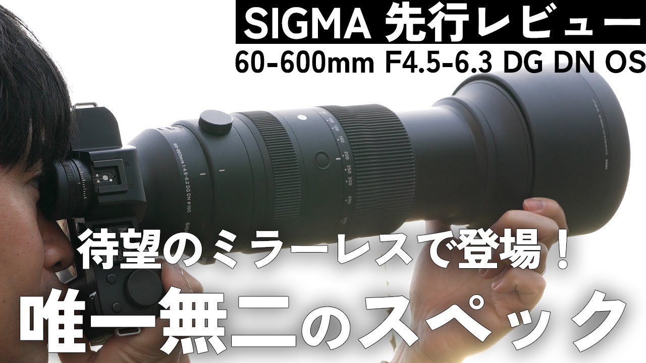 【先行レビュー】SIGMA Sports 60-600mm F4.5-6.3 DG DN OS、撮影の使用感、外観を詳しく紹介します【唯一無二】