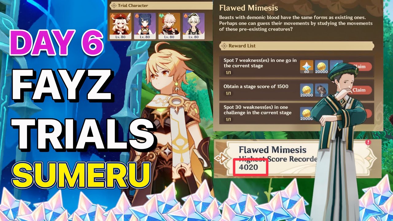 Fayz Trials | Day 6 | Flawed Mimesis | Sumeru Event Guide | Genshin ...